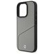 Original Case IPHONE 16 PRO MAX BMW Hardcase Signature Leather Textured & Line MagSafe (BMHMP16X23RDCLG) gray 3666339323356