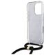Original Case IPHONE 16 PRO Guess Hardcase Crossbody Cord 4G Print (GUHCP16LHC4SEK) black 3666339345143