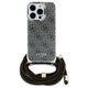 Original Case IPHONE 16 PRO MAX Guess Hardcase Crossbody Cord 4G Print (GUHCP16XHC4SEW) brown 3666339345198