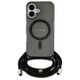 Original Case IPHONE 16 Guess Hardcase Crossbody Cord Script MagSafe (GUHMP16SHCTSGNSK) black 3666339345648