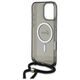 Original Case IPHONE 16 PRO MAX Guess Hardcase Crossbody Cord Script MagSafe (GUHMP16XHCTSGNSK) black 3666339345679