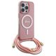 Original Case IPHONE 16 PRO MAX Guess Hardcase Crossbody Cord Script MagSafe (GUHMP16XHCTSGNSP) pink 3666339345914