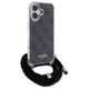 Original Case IPHONE 16 Guess Hardcase Crossbody Cord 4G Print (GUHCP16SHC4SEK) black 3666339345129
