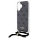 Original Case IPHONE 16 Guess Hardcase Crossbody Cord 4G Print (GUHCP16SHC4SEK) black 3666339345129
