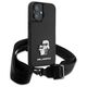 Original Case IPHONE 16 Karl Lagerfeld Hardcase Saffiano Karl&Choupette Metal Pin CBDY Strap (KLHCP16SSAKCPBK) black 3666339329884