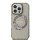 Original Case IPHONE 16 PRO MAX Guess Hardcase IML Flowers Wreath MagSafe (GUHMP16XHFWFCK) black 3666339346379