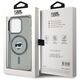 Original Case IPHONE 15 PRO Karl Lagerfeld Hardcase IML Metal Choupette Head MagSafe (KLHMP15LHLSCHK) black 3666339284626