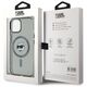 Original Case IPHONE 15 Karl Lagerfeld Hardcase IML Metal Choupette Head MagSafe (KLHMP15SHLSCHK) black 3666339284602