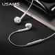 USAMS Earphones stereo EP-24 Lightning Apple iPhone 7/8/X/XS/XS Max/XR white HSEP2401