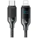 USAMS USB-C / Lightning cable 30W 1.2m Digital Display Zinc Alloy Fast Charging Data Cable HX Series
