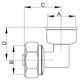 Hydroland Kolano 90° PEX/GW skręcane (5900308747896)