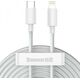 Kabel USB Baseus USB-C - Lightning 1.5 m Biały (101297)