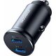 Ładowarka Joyroom Mini ładowarka samochodowa do gniazda zapalniczki 30W 2x USB-C metalowa czarna Mini ładowarka samochodowa do gniazda zapalniczki 30W 2x USB-C metalowa czarna