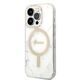 Original Case IPHONE 14 PRO Guess Hardcase Marble MagSafe + Wireless Charger (GUBPP14MHMEACSH) white 3666339103200