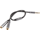 Genesis Jack 3,5mm - Jack 3,5mm x2 καλώδιο 0,2m ασημί (NKA-0729) 816682 5901969402162