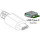 Adapter USB Techly USB-C - VGA Biały  (020423)