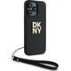 DKNY DKNY DKHCP16LPBSWSK iPhone 16 Pro 6.3" black/black hardcase Wrist Strap Stock Logo