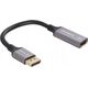 Lanberg Kabel adapter Lanberg Displayport (M) -> HDMI (F) 8K na kablu 20cm srebrny