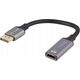 Lanberg Kabel adapter Lanberg Displayport (M) -> HDMI (F) 8K na kablu 20cm srebrny