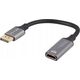 Lanberg Kabel adapter Lanberg Displayport (M) -> HDMI (F) 4K na kablu 20cm srebrny