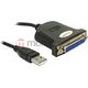 Kabel USB Delock USB-A - DB-25 0.9 m Czarny (61330) 405160 4043619613304