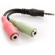Kabel Delock Jack 3.5mm - Jack 3.5mm x2 0.1m czarny (65344) 473264 4043619653447