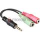 Kabel Delock Jack 3.5mm - Jack 3.5mm x2 0.1m czarny (65344) 473264 4043619653447