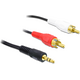 Kabel Delock Jack 3.5mm - RCA (Cinch) x2 1.5m czarny (84000) 792264 4043619840007