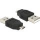 Adapter USB Delock microUSB - USB Czarny  (65036) 794545 4043619650361