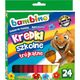 St. Majewski Kredki szkolne trójkątne, 24 kolory, licencja BAMBINO 878822 5903235002076