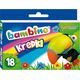 Bambino Kredki BAMBINO, 18 kolorów, licencja BAMBINO 878866 5903235000201