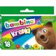 Bambino Kredki BAMBINO, 18 kolorów, licencja BAMBINO 878866 5903235000201