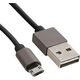 Kabel USB Platinet USB-A - microUSB 1 m Czarny (PUCRP1B) 929608 5907595434669