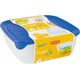 Curver KOMPLET POJEMNIKÓW FRESH&GO 3+1 NIEBIESKI/TRANSPARENTNY 182596 1012579 3253928927028