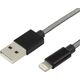 Kabel USB Ansmann USB-A - Lightning 1 m Szary (1700-0045) 1097893 4013674080601