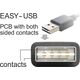 Adapter USB Delock USB - USB Czarny  (65521) 1126290 4043619655212