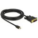 Kabel Delock DisplayPort Mini - DVI-D 3m czarny (83990) 1660258 4043619839902