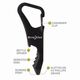Breloczek Nite Ize Micro tool ClipKey stal nierdzewna czarny (KMTCK-01-R3) 1682677 94664034945