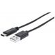 Kabel USB Manhattan USB-A - USB-C 3 m Czarny (354981) 1770767 766623354981