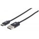 Kabel USB Manhattan USB-A - USB-C 3 m Czarny (354936) 1770790 766623354936
