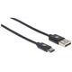 Kabel USB Manhattan USB-A - USB-C 3 m Czarny (354936) 1770790 766623354936