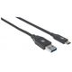 Kabel USB Manhattan USB-A - USB-C 2 m Czarny (354974) 1770793 766623354974