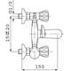 Bateria wannowa Ferro Standard ścienne chrom (BST11) 3051428 5901095616730