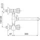 Bateria wannowa Ferro Standard ścienne chrom (BST11A) 3051429 5901095604607
