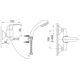 Bateria prysznicowa Ferro Vasto chrom (BVA77) 3051499 5901095645488