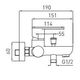 Bateria wannowa Ferro Algeo ścienne chrom (BAG1) 3075682 5901095682995