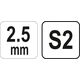 Yato Klucz imbusowy hex typ T 2,5mm z kulką (YT-05585) 3125623 5906083055850