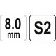 Yato Klucz imbusowy hex typ T 8mm z kulką (YT-05593) 3125629 5906083055935
