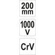 Yato Szczypce wydłużone proste 200mm VDE YT-21155 3127700 5906083211553