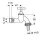 Schell Zawór czerpalny z pokrętłem motylkowym 1/2" chrom (034050699) 3130560 4021163102314